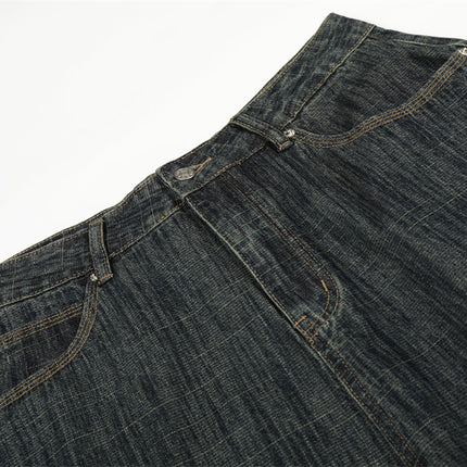 Retro Urban Denim Trousers
