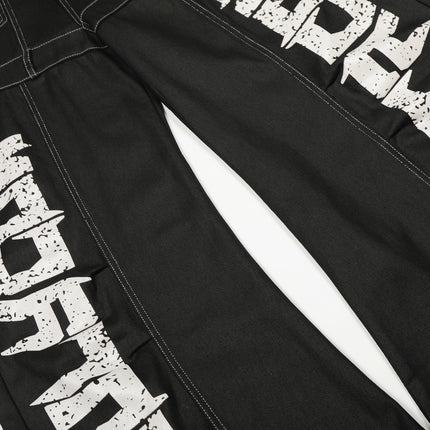 Street Coated Monogram Print Jeans