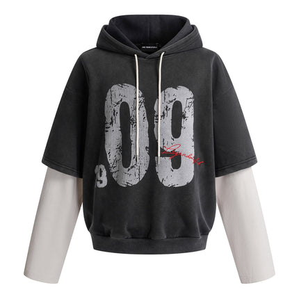 High Street Contrast Stitching Two Piece Hooded Pullover
