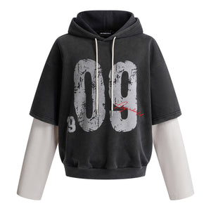 High Street Contrast Stitching Two Piece Hooded Pullover