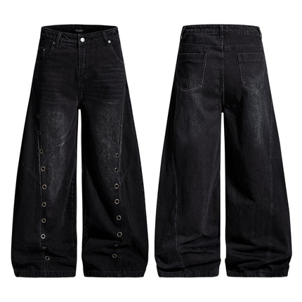 Street Trendy High Street Personalized Design Denim Trousers