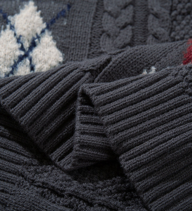 Retro Simple Versatile Knitted Loose Sweater Cardigan