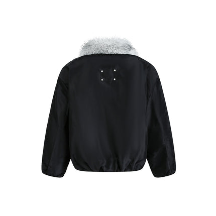 Retro Contrast Stitching Loose Padded Jacket