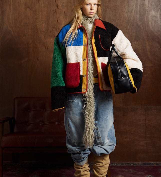 Bauhaus Geometric Lambswool Jacket