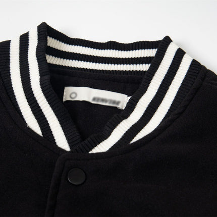 Creative letter patch embroidered baseball jersey jacket