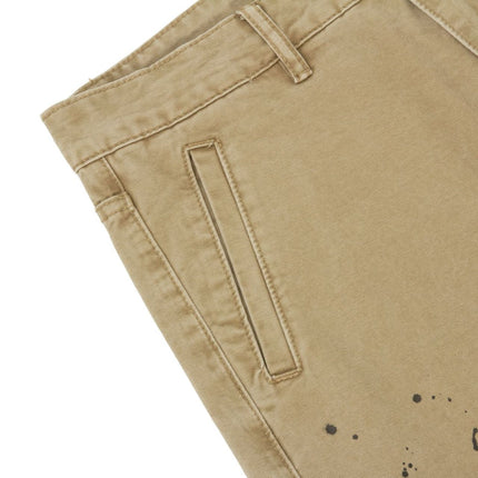 palm print design casual cargo trousers