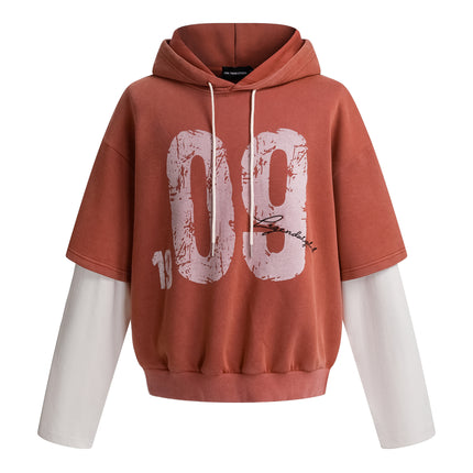 High Street Contrast Stitching Two Piece Hooded Pullover