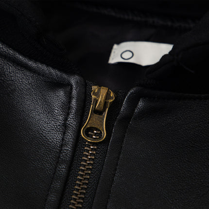 Chaotrok Silhouette Hooded Leather Jacket