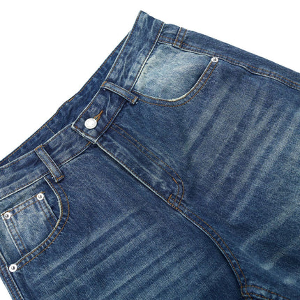 Trendy High Street Personality Washed Denim jeans