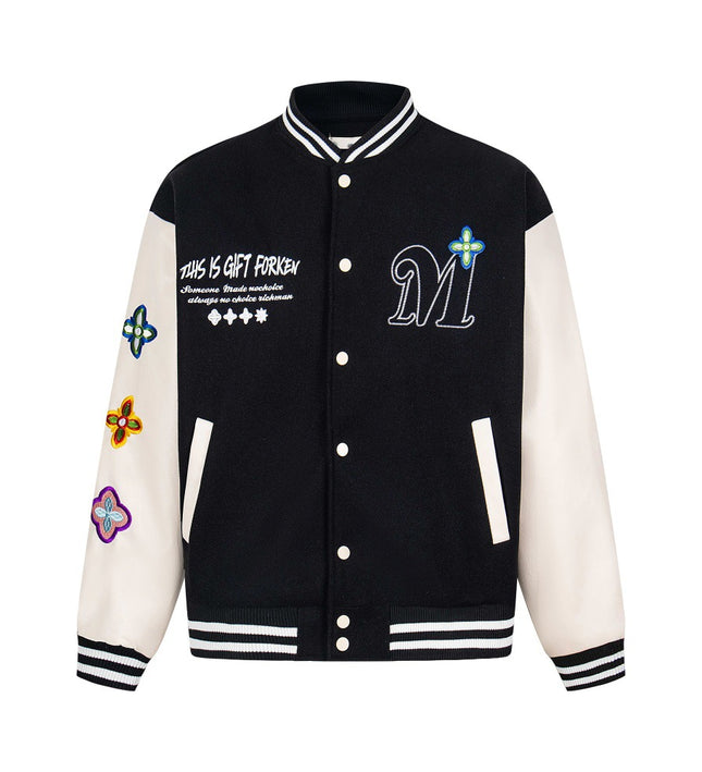 Heavy industry embroidery letter baseball uniform jacket