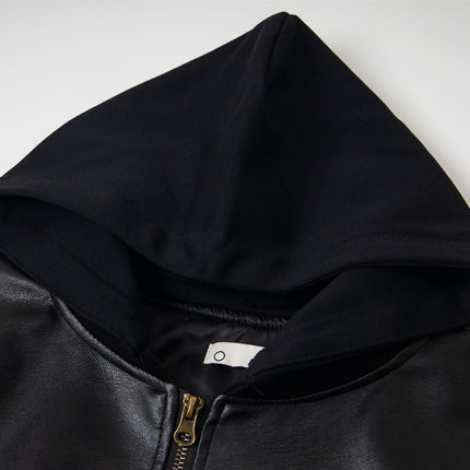 Chaotrok Silhouette Hooded Leather Jacket