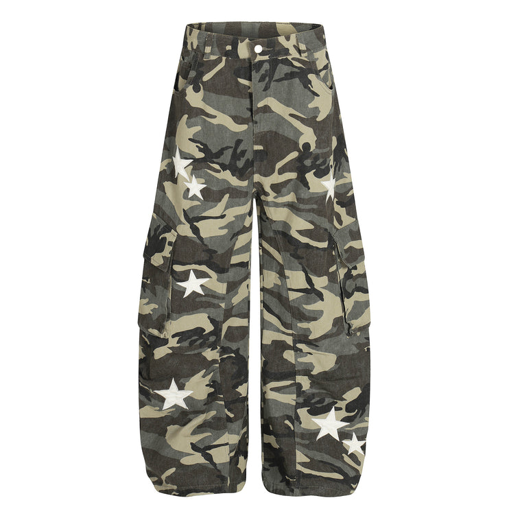 New American Street Chao High Street Personality Design Camouflage Casual Pants