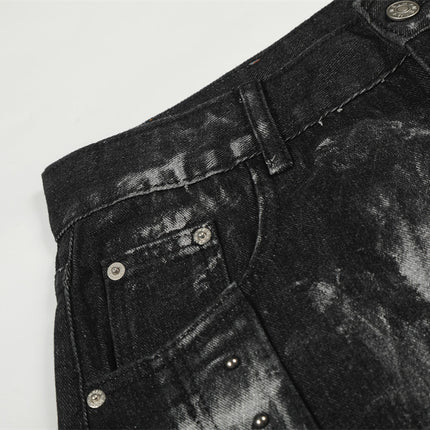 Splashed ink paint heavy industry jeans