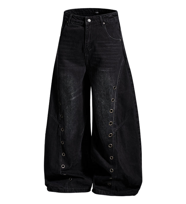 Street Trendy High Street Personalized Design Denim Trousers