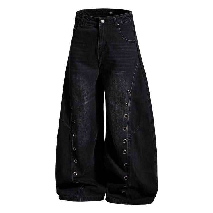 Street Trendy High Street Personalized Design Denim Trousers