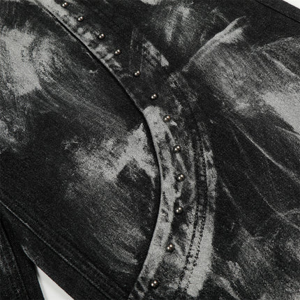Splashed ink paint heavy industry jeans