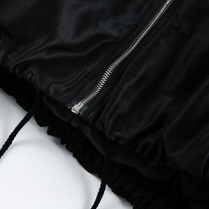 Retro Contrast Stitching Loose Padded Jacket
