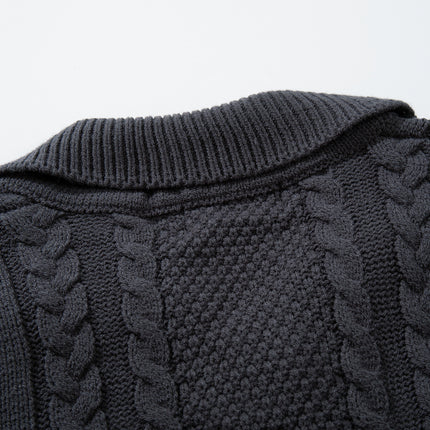 Retro Simple Versatile Knitted Loose Sweater Cardigan