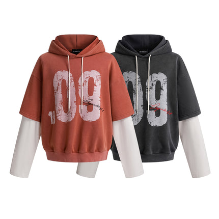 High Street Contrast Stitching Two Piece Hooded Pullover