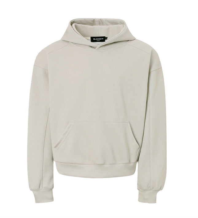 American loose pullover hooded sweatshirt simple solid color casual sweatshirt