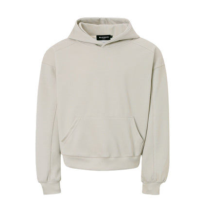 American loose pullover hooded sweatshirt simple solid color casual sweatshirt