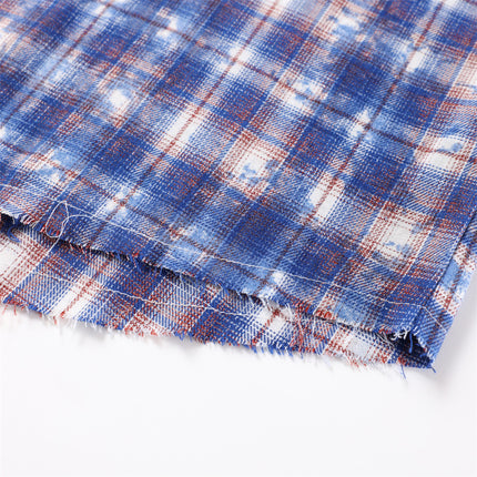 American vintage distressed plaid long sleeve