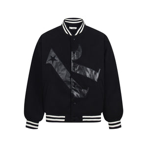 Creative letter patch embroidered baseball jersey jacket