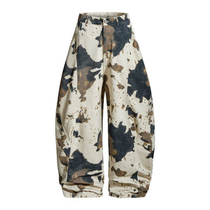 New American Street Trendy High Street Individual Design Loose Slacks Pants Pants