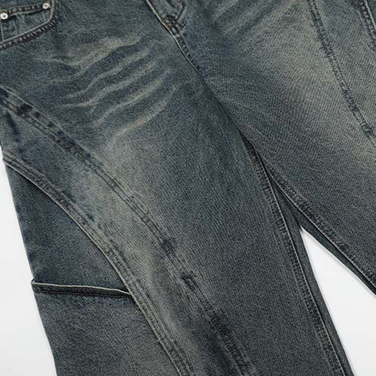 Retro Heavy Deconstruction Jeans--4452 - TALKLESSFASHION