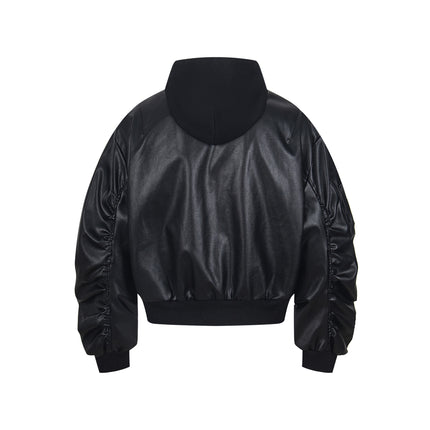 Chaotrok Silhouette Hooded Leather Jacket