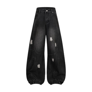 Retro Washed Ripped & Stitch Jeans—3376 - TALKLESSFASHION