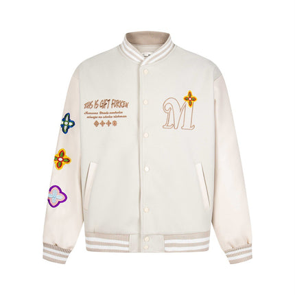 Heavy industry embroidery letter baseball uniform jacket