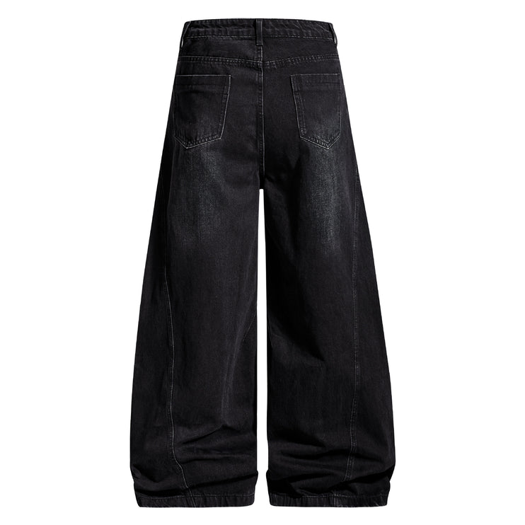 Street Trendy High Street Personalized Design Denim Trousers