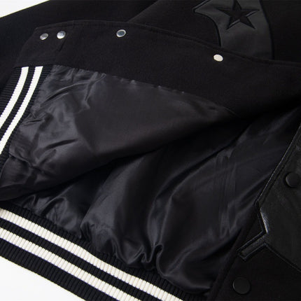 Creative letter patch embroidered baseball jersey jacket