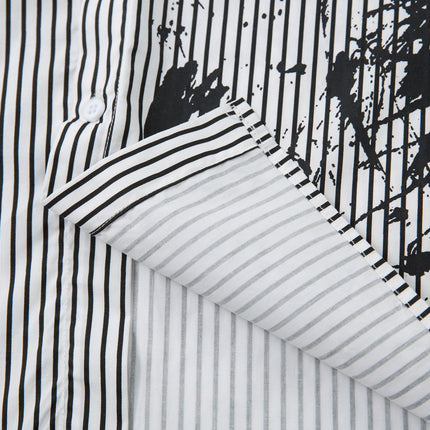 fake two-piece striped shirt with long sleeves