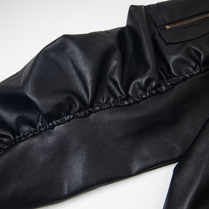 Chaotrok Silhouette Hooded Leather Jacket
