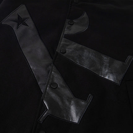Creative letter patch embroidered baseball jersey jacket
