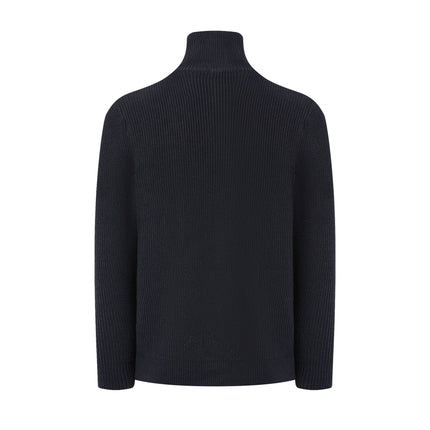 American Vintage Stand Collar Double Open Chain cleantif Knitted Cardigan