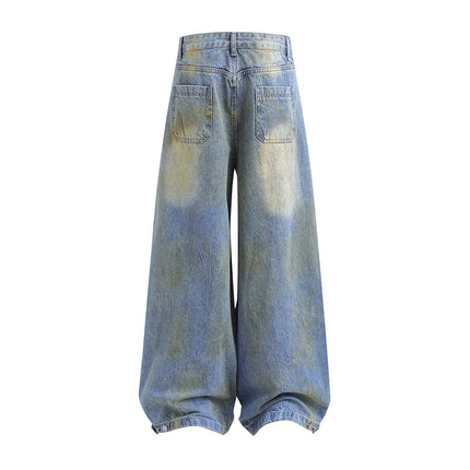 Distress Stitching Wide-leg Jean - TALKLESSFASHION
