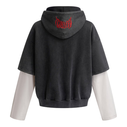 High Street Contrast Stitching Two Piece Hooded Pullover