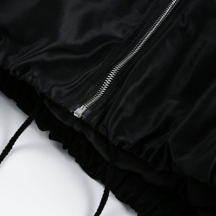 Retro Contrast Stitching Loose Padded Jacket