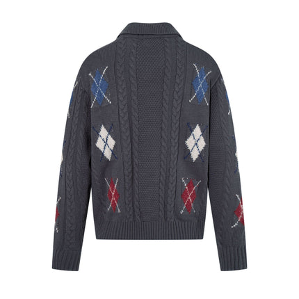 Retro Simple Versatile Knitted Loose Sweater Cardigan