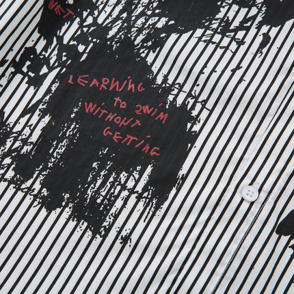 fake two-piece striped shirt with long sleeves