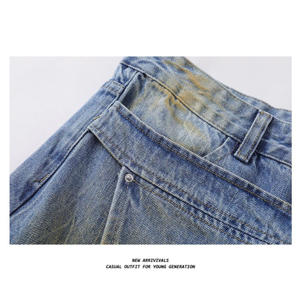 Distress Stitching Wide-leg Jean - TALKLESSFASHION