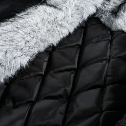 Retro Contrast Stitching Loose Padded Jacket