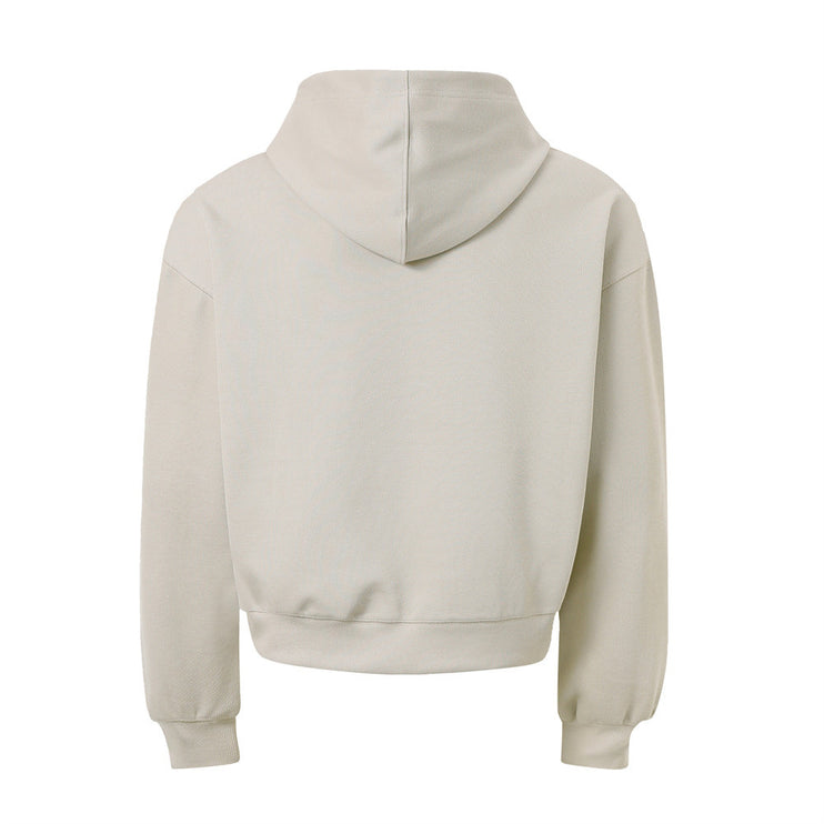 American loose pullover hooded sweatshirt simple solid color casual sweatshirt