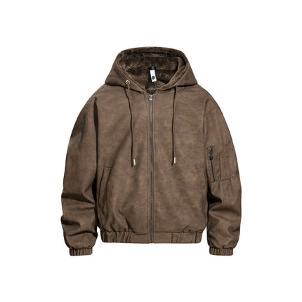 Street Statement Design Loose Hooded Jacket Jacket