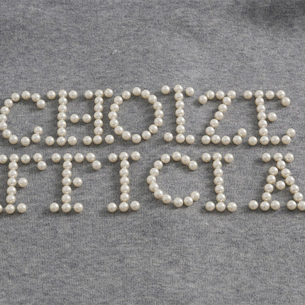 loose two-way zipper letter hooded sweatshirt