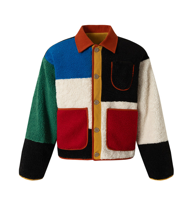 Bauhaus Geometric Lambswool Jacket