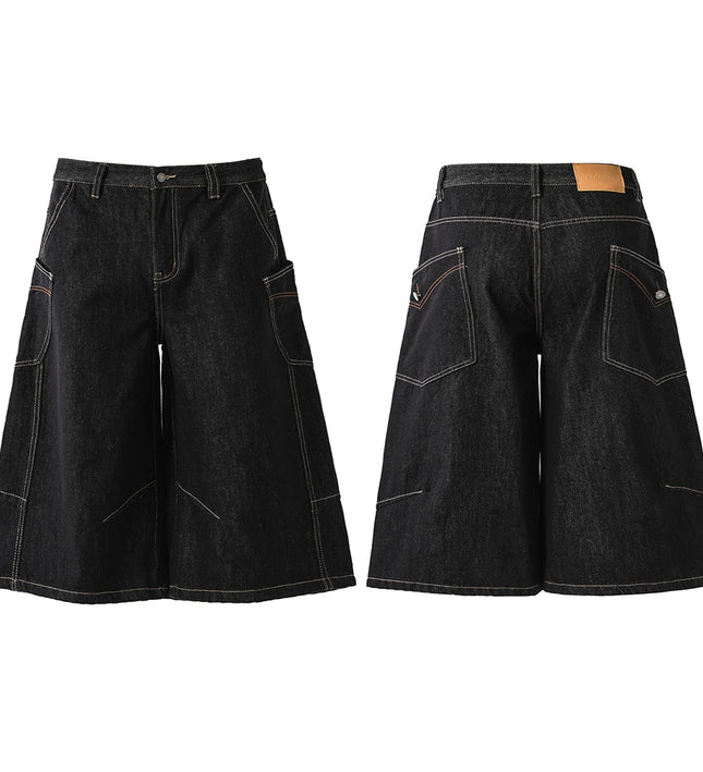 Cropped wide-leg retro Jorts ----3433 - TALKLESSFASHION